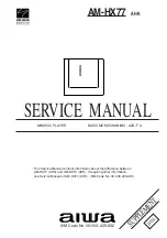 Предварительный просмотр 1 страницы Aiwa AM-HX77 Service Manual