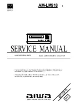 Предварительный просмотр 1 страницы Aiwa AM-LM918 Service Manual