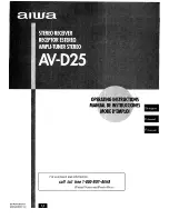 Preview for 1 page of Aiwa AV-D25 Operating Instructions Manual