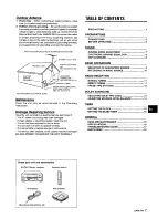 Preview for 3 page of Aiwa AV-D25 Operating Instructions Manual