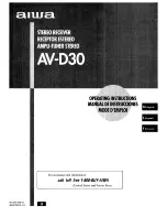 Aiwa AV-D30 Operating Instructions Manual предпросмотр