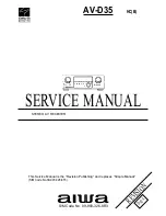 Preview for 1 page of Aiwa AV-D35 Service Manual