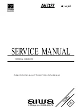 Preview for 1 page of Aiwa AV-D37 Service Manual