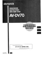 Aiwa AV-DV70 Operating Instructions Manual предпросмотр