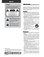 Preview for 3 page of Aiwa AV-S17 Operating Instructions Manual