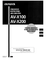 Предварительный просмотр 1 страницы Aiwa AV-X100 Operating Instructions Manual