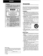 Предварительный просмотр 2 страницы Aiwa AV-X120 Operating Instructions Manual