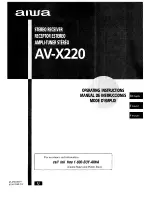 Aiwa AV-X220 Operating Instructions Manual предпросмотр