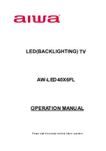 Aiwa AW-LED40X6FL Operation Manual предпросмотр