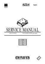 Preview for 1 page of Aiwa AZG-4 Service Manual