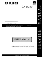 Preview for 1 page of Aiwa CA-D240 Service Manual