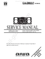 Предварительный просмотр 1 страницы Aiwa CA-DW237 Service Manual