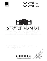 Aiwa CA-DW247 Service Manual preview