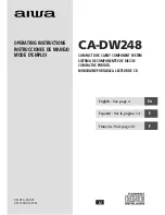 Aiwa CA-DW248 Operating Instructions Manual preview