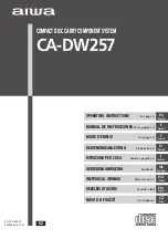 Aiwa CA-DW257 EZS Operating Instructions Manual preview