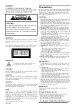 Preview for 2 page of Aiwa CA-DW257 EZS Operating Instructions Manual