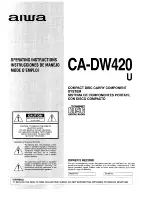 Preview for 1 page of Aiwa CA-DW420 U Operating Instructions Manual