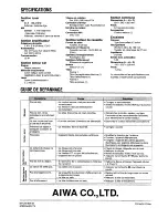 Preview for 28 page of Aiwa CA-DW420 U Operating Instructions Manual