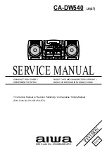 Aiwa CA-DW540 Service Manual preview