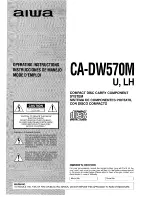 Aiwa CA-DW570 Operating Instructions Manual preview