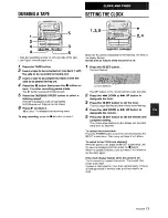 Preview for 13 page of Aiwa CA-DW630 Operating Instructions Manual