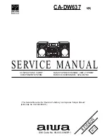 Aiwa CA-DW637 Service Manual предпросмотр