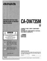 Preview for 1 page of Aiwa CA-DW735 Operating Instructions Manual