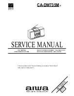 Preview for 1 page of Aiwa CA-DW735M Service Manual