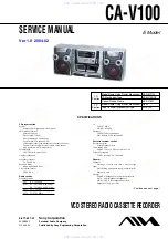 Preview for 1 page of Aiwa CA-V100 Service Manual