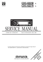 Aiwa CD-CX2250 Service Manual предпросмотр