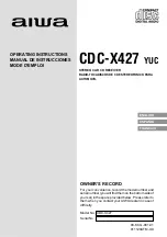 Aiwa CDC-X427 Operating Instructions Manual preview