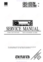 Aiwa CDC-X7070MYL Service Manual Digest preview