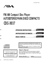 Aiwa CDC-X937 Operating Instructions Manual preview