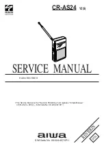 Preview for 1 page of Aiwa CR-AS24 Service Manual