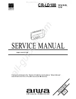 Preview for 1 page of Aiwa CR-LD100 Service Manual