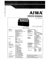 Предварительный просмотр 1 страницы Aiwa CS-880 H Service Manual