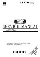 Preview for 1 page of Aiwa CS-P700 Service Manual