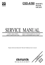 Предварительный просмотр 1 страницы Aiwa CSD-A190 EZ Service Manual