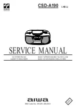 Aiwa CSD-A190 LHL Service Manual preview