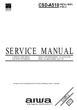 Предварительный просмотр 1 страницы Aiwa CSD-A510 Service Manual