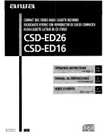 Предварительный просмотр 1 страницы Aiwa CSD-ED16 Operating Instructions Manual