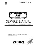 Предварительный просмотр 1 страницы Aiwa CSD-FD73 HC Service Manual