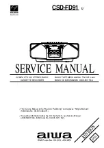 Aiwa CSD-FD91 Service Manual preview