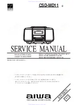 Предварительный просмотр 1 страницы Aiwa csd-md11 Service Manual