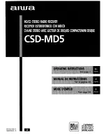 Aiwa CSD-MD5 Operating Instructions Manual предпросмотр