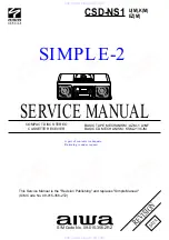 Предварительный просмотр 1 страницы Aiwa CSD-NS1 Service Manual