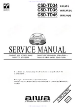 Preview for 1 page of Aiwa csd-td34 ez(h) Service Manual