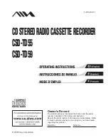 Предварительный просмотр 1 страницы Aiwa CSD-TD55 Operating Instructions Manual