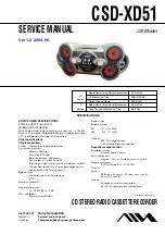 Preview for 1 page of Aiwa CSD-XD51 Service Manual