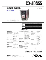 Aiwa CX-JDS55 Service Manual предпросмотр